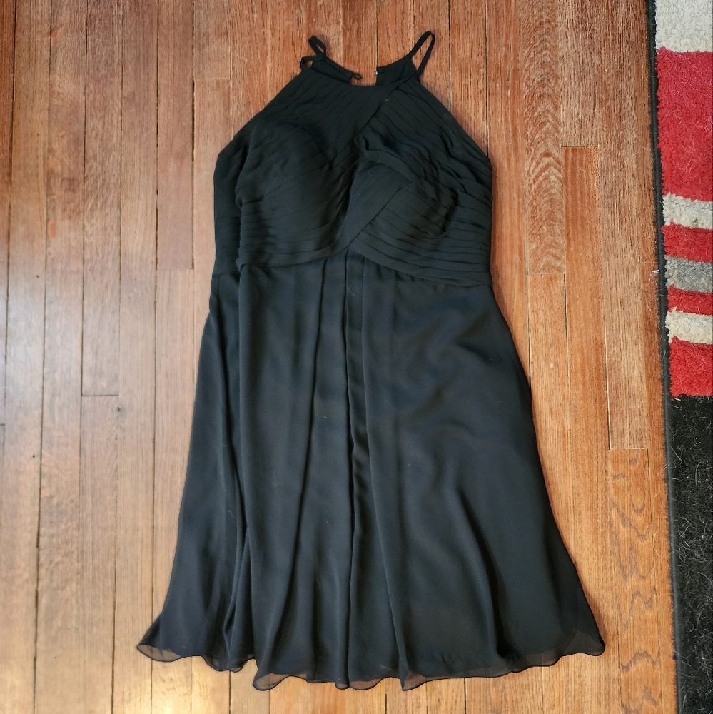 Black halter dress
